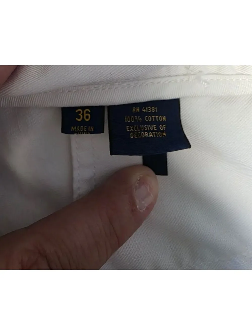 Polo Ralph Lauren Mens Relaxed Fit white Chino Shorts Size 36 golf casual walk